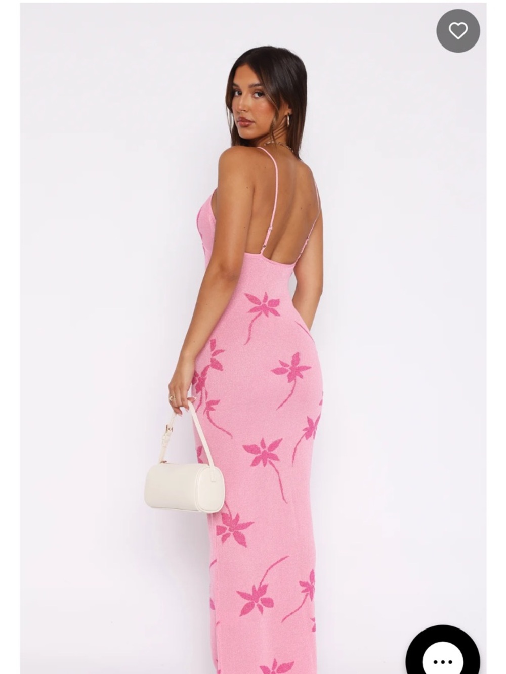 Pink Floral Knit Maxi Dress - Spaghetti Strap “Trust Issues Maxi Dress” pink